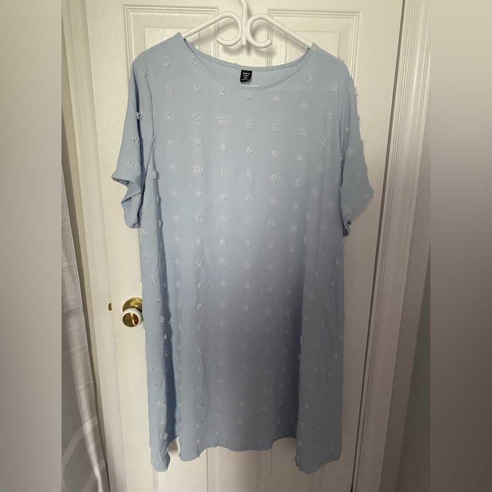 Shein light blue dress. New, size 4xl , fits more like 1x-2x